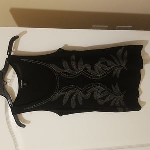 Express black and silver tank top